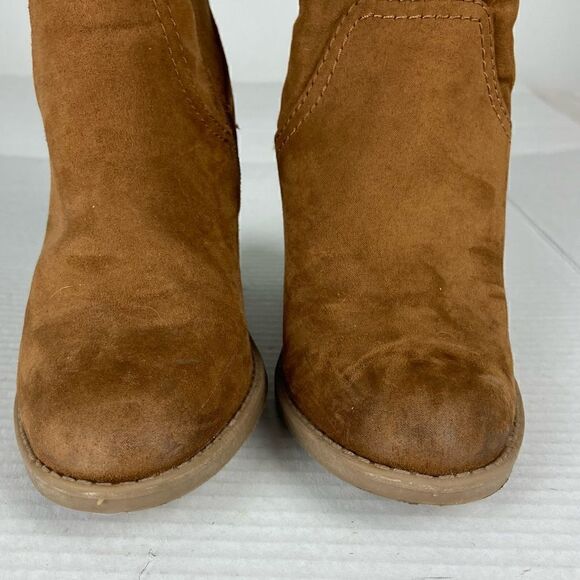 DV Dolce Vita Knee High Tall Boots Tan Side Zipper Heeled Women’s Size 6 - Picture 2 of 12